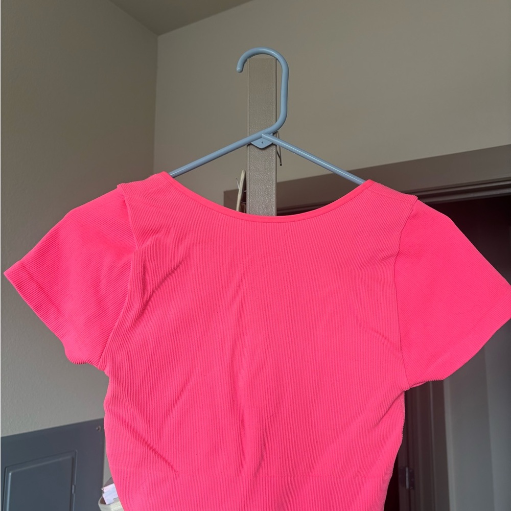 Aerie Bright Pink Crop Top